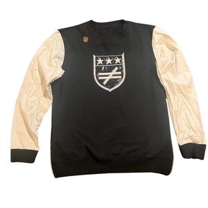 Men’s Graphic Black & Beige Pullover Sweatshirt LARGE